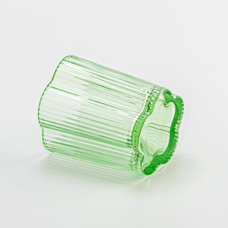 Empty Flower Shaped Glass for Candle Making with Valentine's Gift