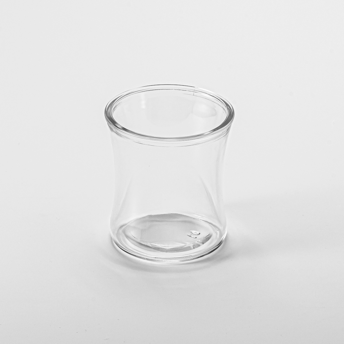 Forme unique à petite capacité Verre transparent Vessel parfumée en verre de bougie de soja
