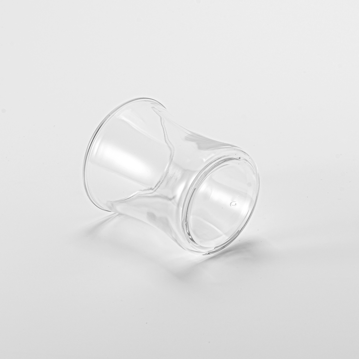 Unique Shape Small Capacity Glass clear Vessel Scented Soy Candle Glass Jar Unique Shape Small Capacity Glass clear Vessel Scented Soy Candle Glass Jar