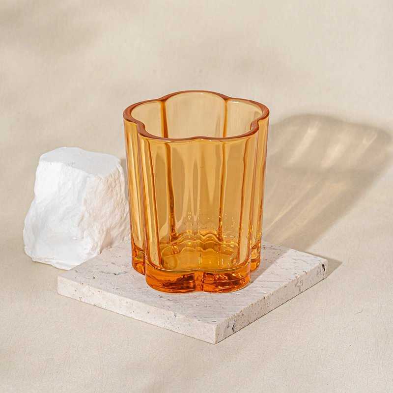 luxury 5oz flower glass candle jar luxury 5oz flower glass candle jar