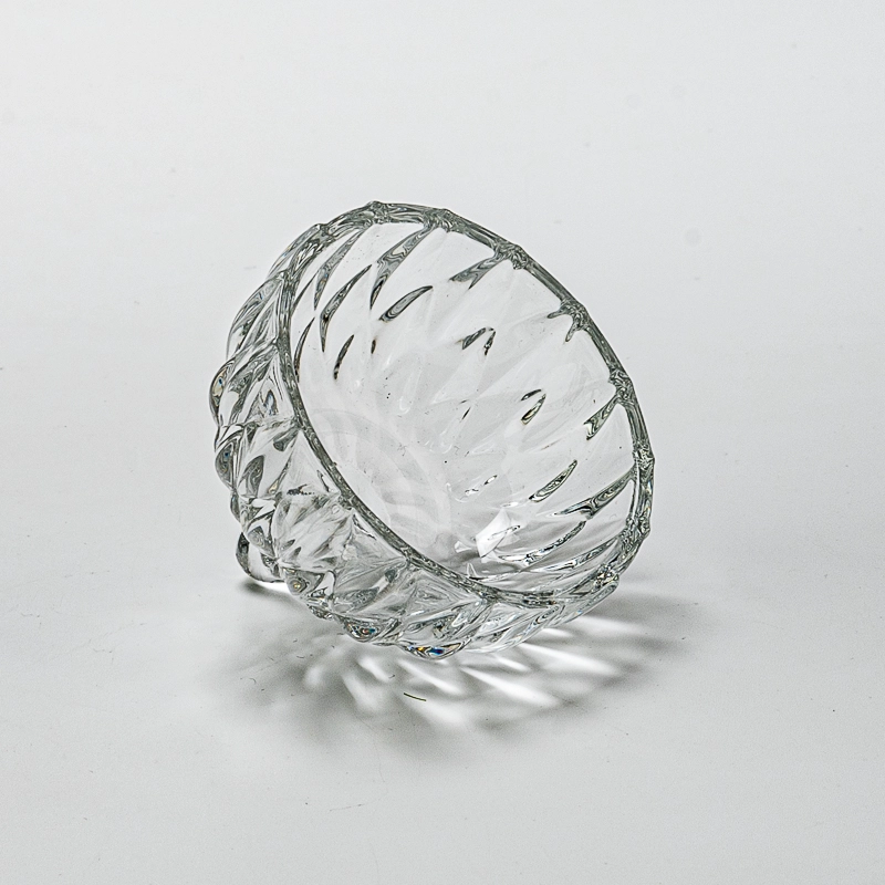 Home Decor Transparent Acorn Glass Jar Candle Vessel with Lid