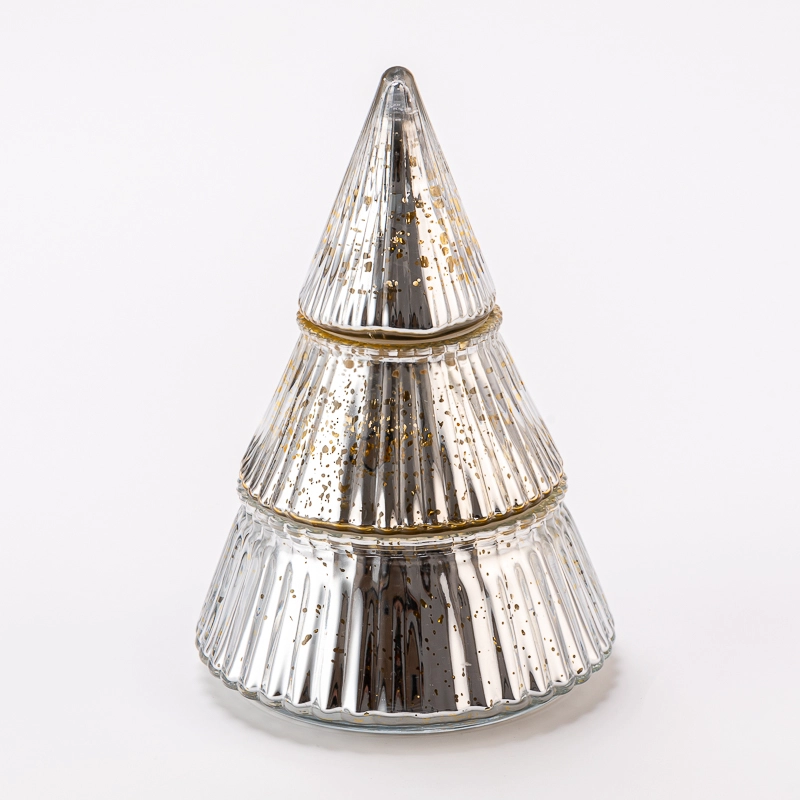 Supplier 175ml hot sales christmas glass tree decorative candle jar