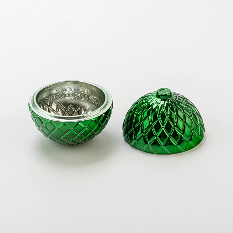 holiday decoration green color Christmas Ball glass candle vessel candle container holiday decoration green color Christmas Ball glass candle vessel candle container