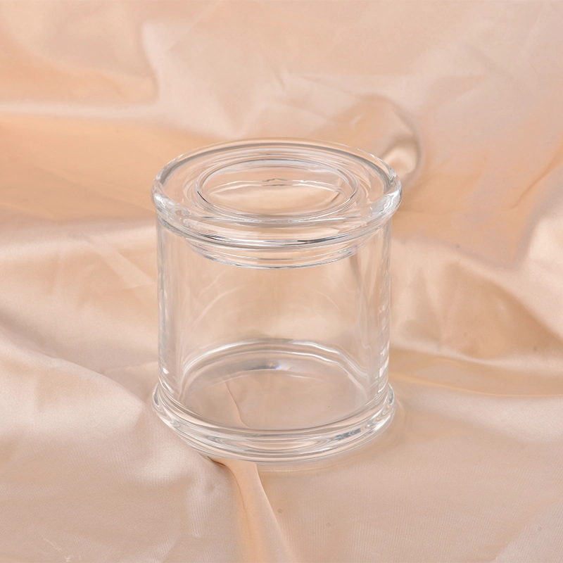 Wholesale simple transparent glass candle jars with lids Wholesale simple transparent glass candle jars with lids