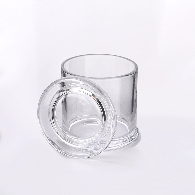 Wholesale simple transparent glass candle jars with lids Wholesale simple transparent glass candle jars with lids