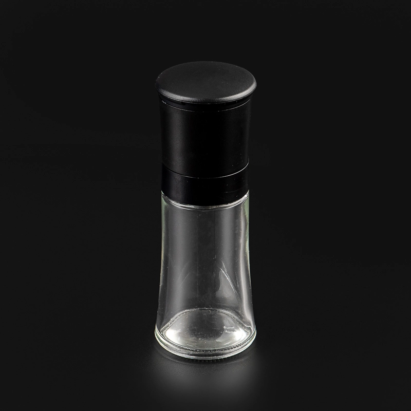 black empty glass pepper mills jar black empty glass pepper mills jar