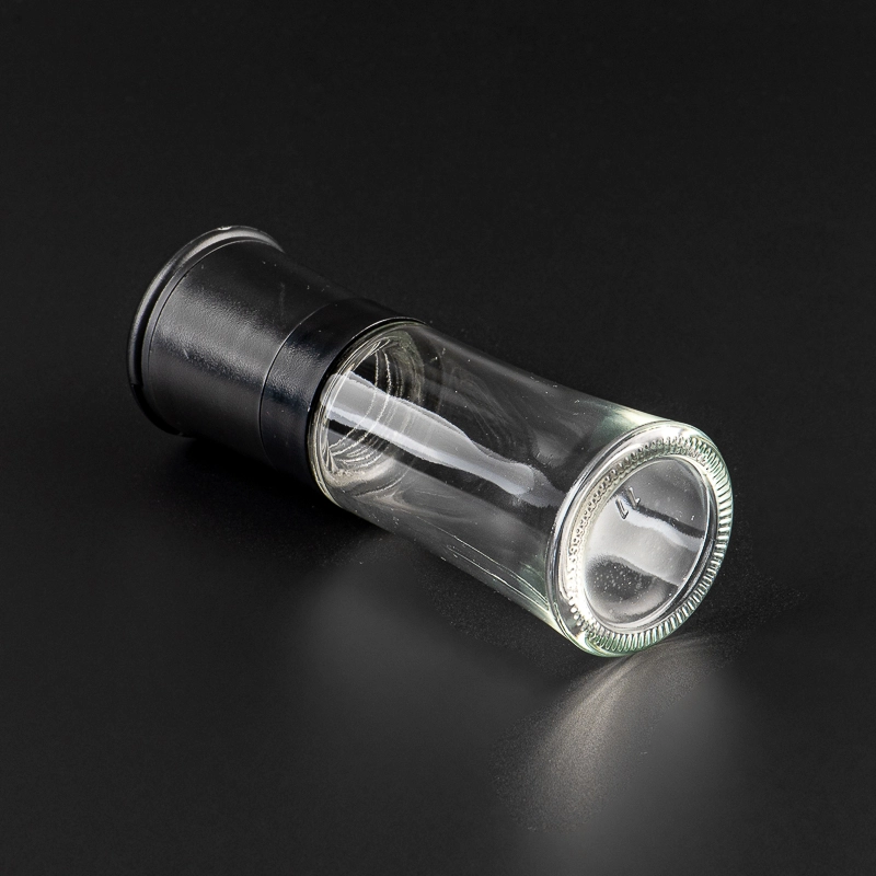 black empty glass pepper mills jar black empty glass pepper mills jar