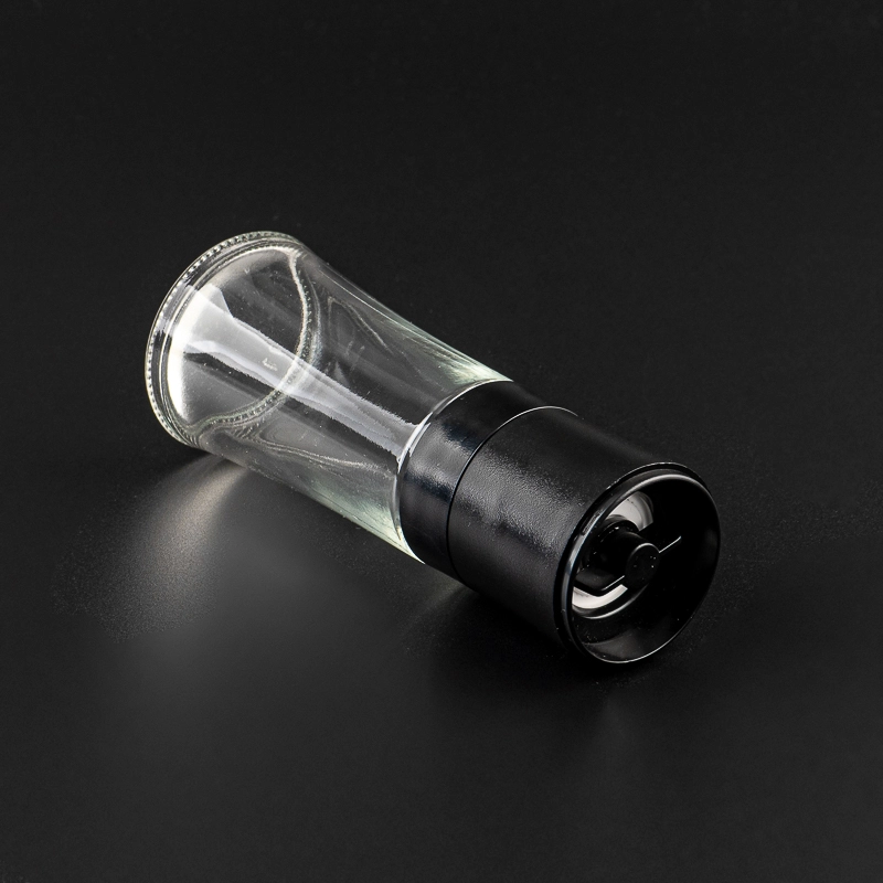 black empty glass pepper mills jar black empty glass pepper mills jar