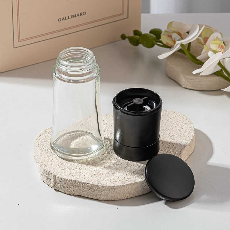 black empty glass pepper mills jar black empty glass pepper mills jar