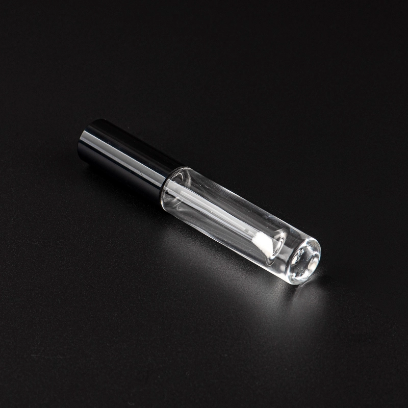 5ml Cosmetics Glass Bottle With black Cap Brush for mascara cream