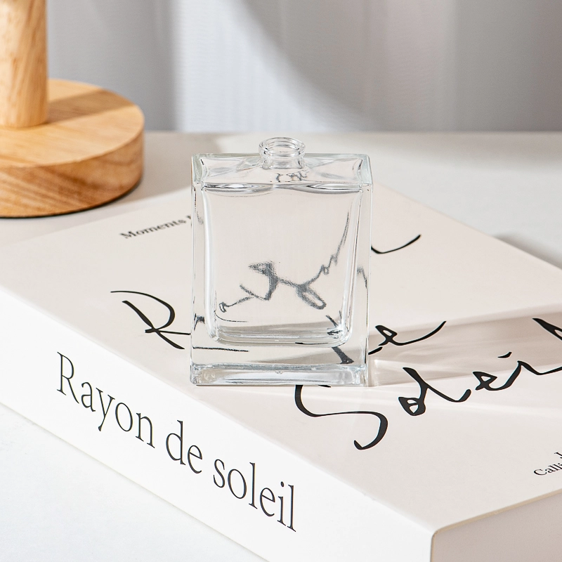 square 50ml empty glass perfume bottle with spray and cap square 50ml empty glass perfume bottle with spray and cap