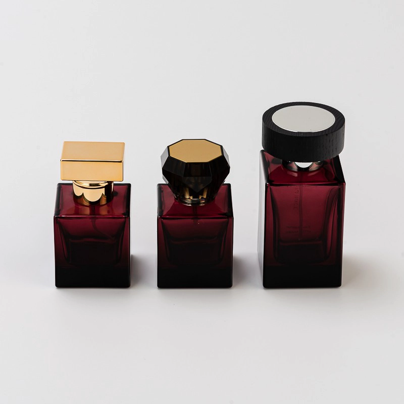 empty cube glass perfume bottle with gold cap empty cube glass perfume bottle with gold cap