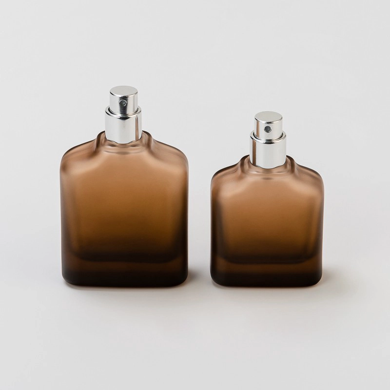 frosted ombre amber glass perfume bottle frosted ombre amber glass perfume bottle