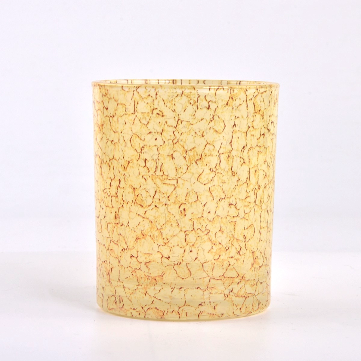 Jares de vela de vidrio de decoración de grietas vacías para la fabricación de velas