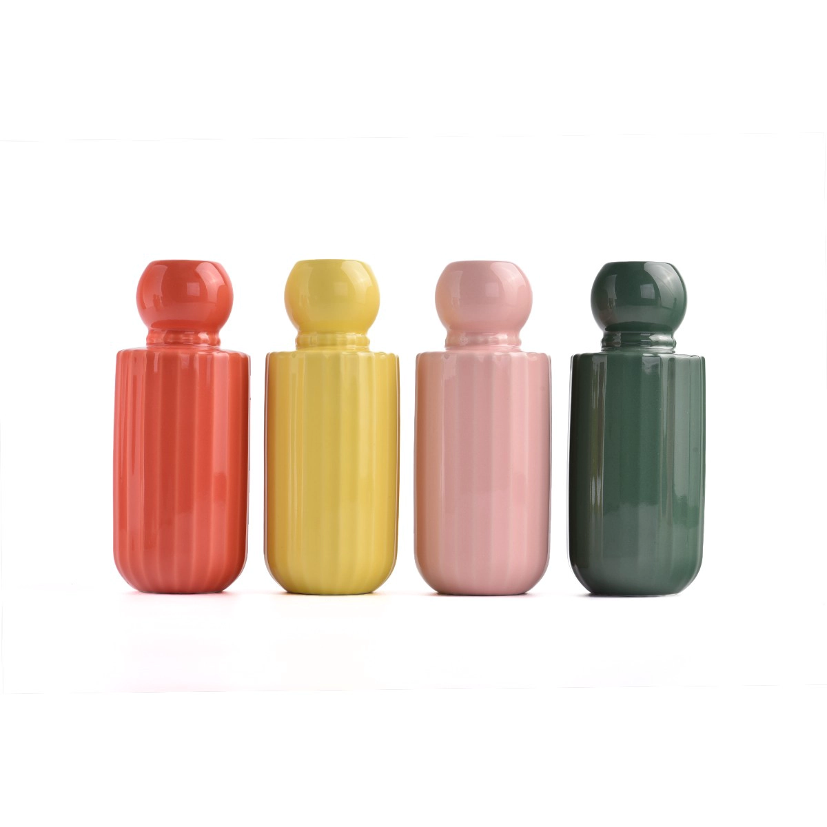 Orange Ceramic Aromatherapy bottles with acrylic lid