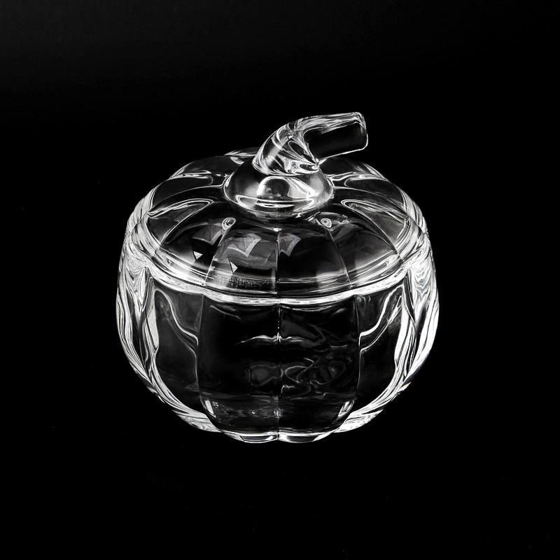 Wholesale 255ml home decor small size pumpkin glass candle jar Wholesale 255ml home decor small size pumpkin glass candle jar