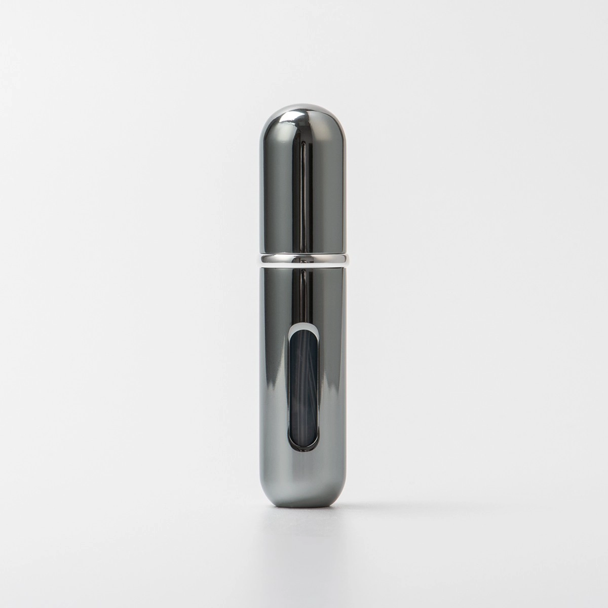 Silver Portable 5ml Mini Travel Aluminum Spray Glass Perfume Bottle