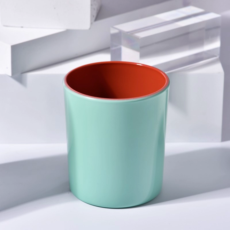 hiasan rumah warna gula -gula 10oz balang lilin kaca