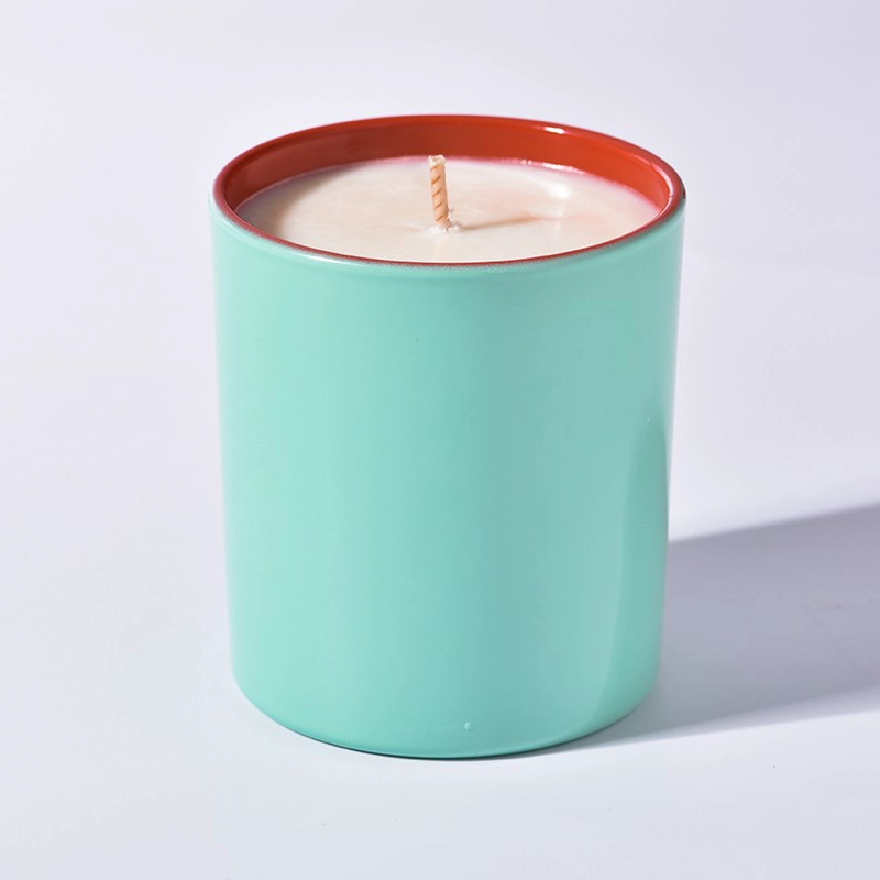 hiasan rumah warna gula -gula 10oz balang lilin kaca