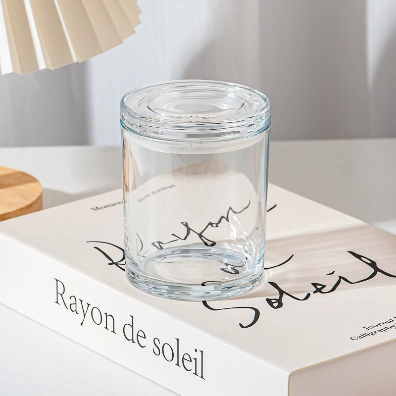 7oz glass candle jar with glass lid 7oz glass candle jar with glass lid