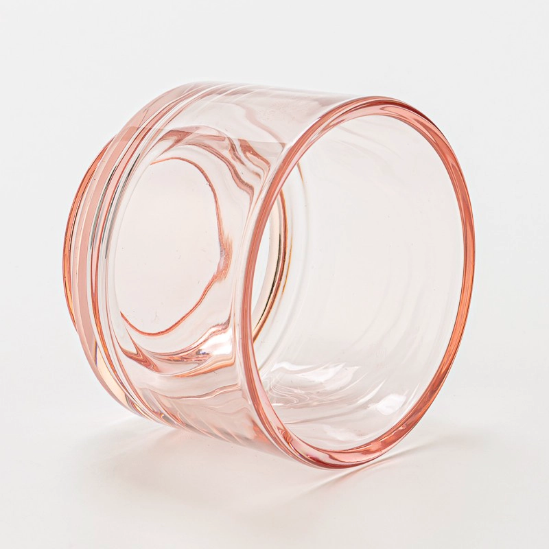 4oz step glass candle jar 