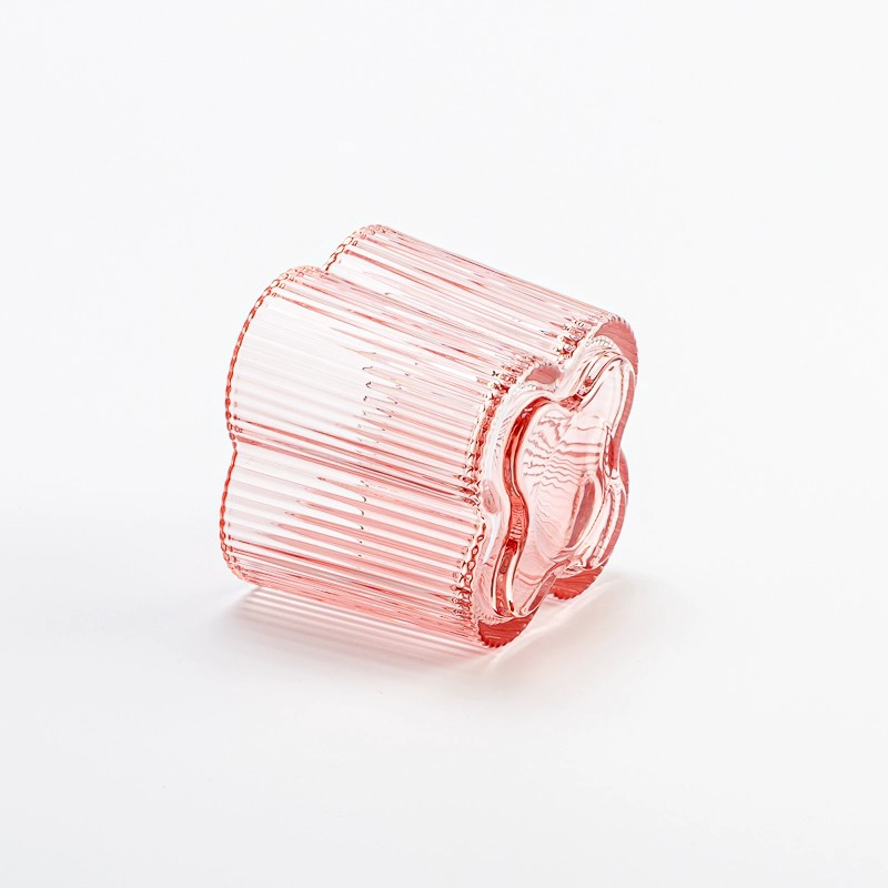 pink flower glass candle holder pink flower glass candle holder
