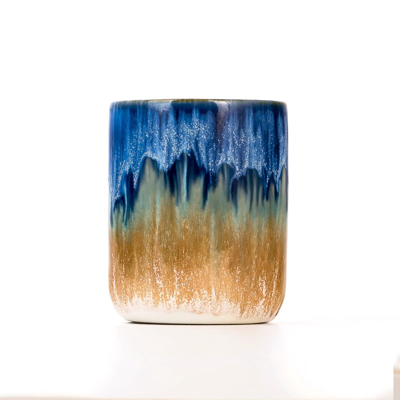 5oz blue artwork ceramic candle jar 5oz blue artwork ceramic candle jar