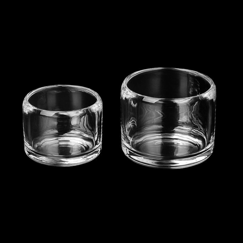 Wholesale 180ml Transparent Empty Glass Candle Vessel  Glass Candle Holder