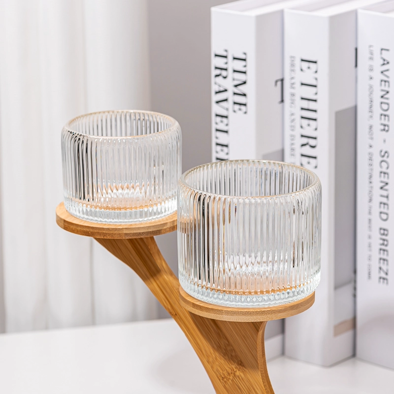 striped pattern glass candle holder candle vessel striped pattern glass candle holder candle vessel