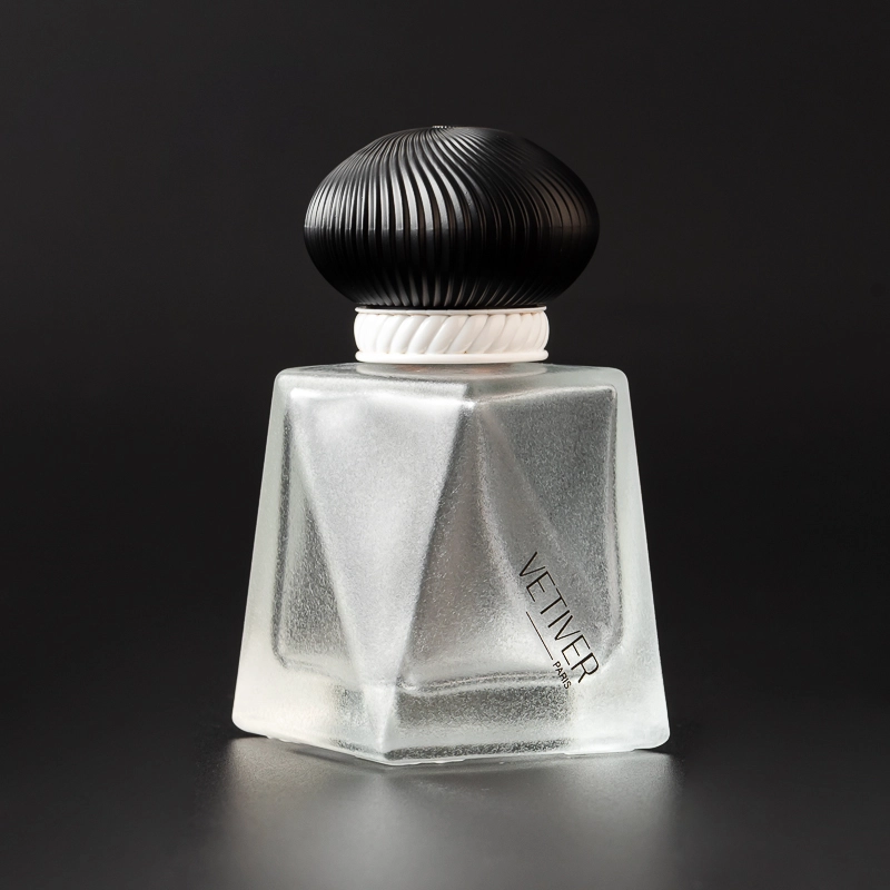 Botella de vidrio blanco esmerilado, botella de fragancia de perfume al por mayor
