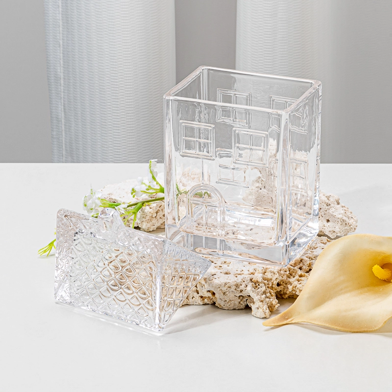 8oz glass house shape candle container 8oz glass house shape candle container