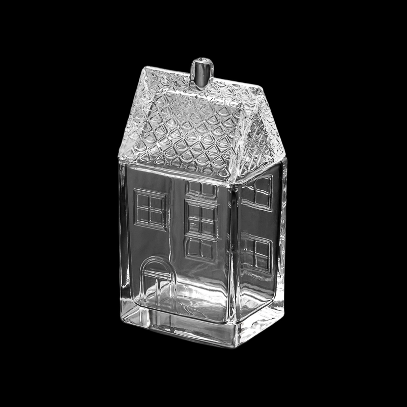 8oz glass house shape candle container 8oz glass house shape candle container
