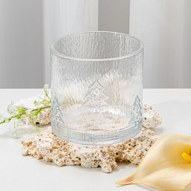 Modern Clear Glass Candle Jar with Unique Embossed Pattern Scented Candles Home Decor Festive Christmas Easter Parties Modern Clear Glass Candle Jar with Unique Embossed Pattern Scented Candles Home Decor Festive Christmas Easter Parties