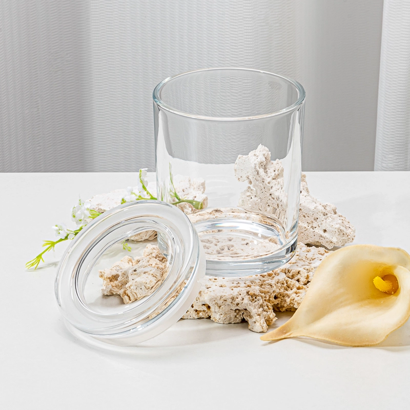 Custom Brand 11oz Glass Candle Jar with Lids Wholesale