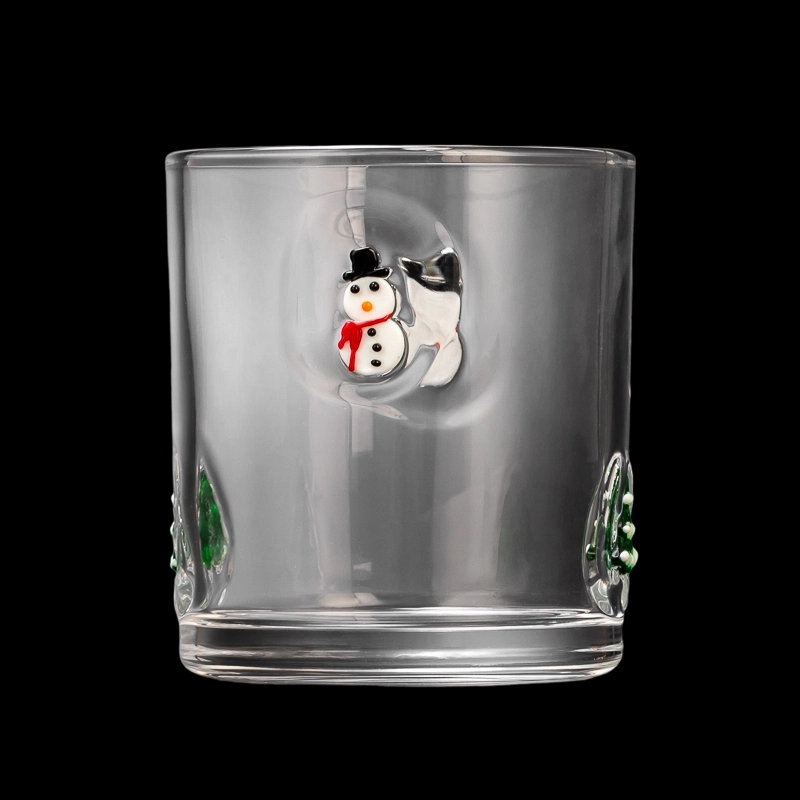 Snowman Pattern Glass Candle Jars For Christmas Decoration Snowman Pattern Glass Candle Jars For Christmas Decoration