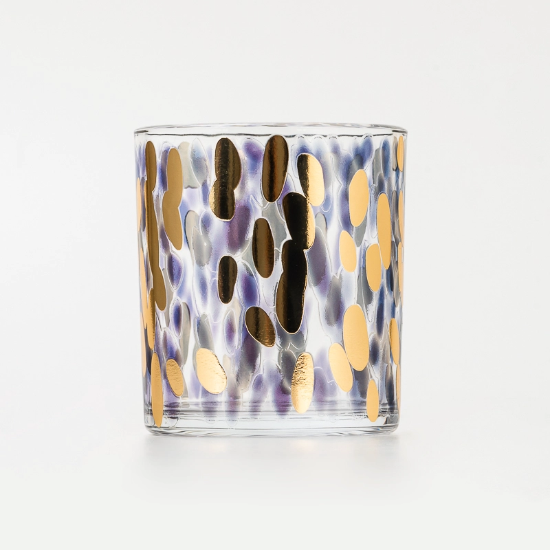 Custom Unique Decal Printing 8oz 10oz Glass Candle Jars Wholesale