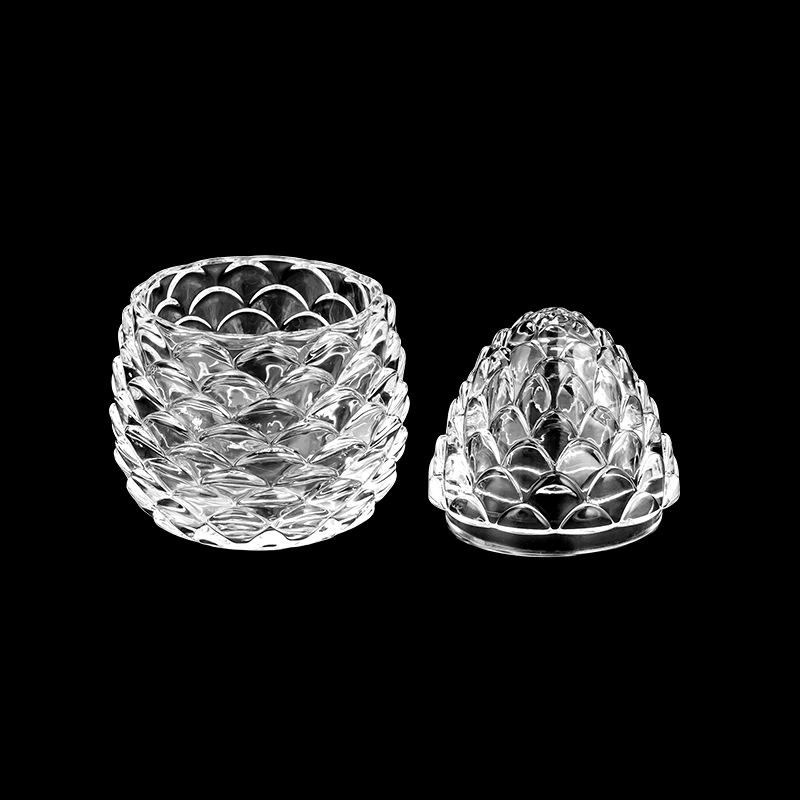 Supplier 243ml Egg Shape With Luxury Cut Effect & Matched Glass Lids High Quality Glass Candle Holder Supplier 243ml Egg Shape With Luxury Cut Effect & Matched Glass Lids High Quality Glass Candle Holder