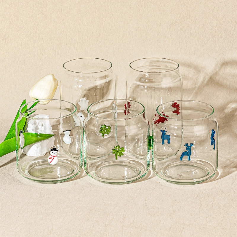 14oz glass candle jar with embossed ghost decoration