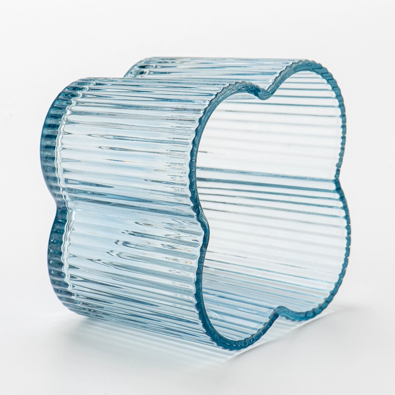 Flower Shape Glass Candle Jar