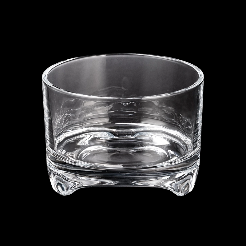 Modern Custom Clear Glass Candle Jar with Unique Base 16oz Capacity for Weddings & Christmas Home Decor Modern Custom Clear Glass Candle Jar with Unique Base 16oz Capacity for Weddings & Christmas Home Decor