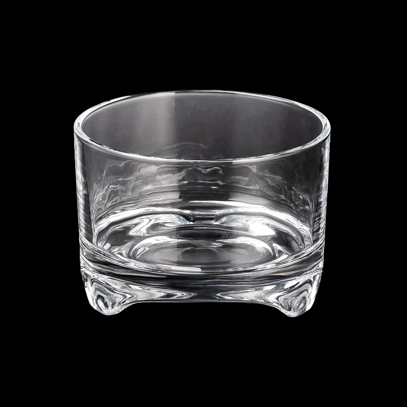 Modern Custom Clear Glass Candle Jar with Unique Base 16oz Capacity for Weddings & Christmas Home Decor Modern Custom Clear Glass Candle Jar with Unique Base 16oz Capacity for Weddings & Christmas Home Decor