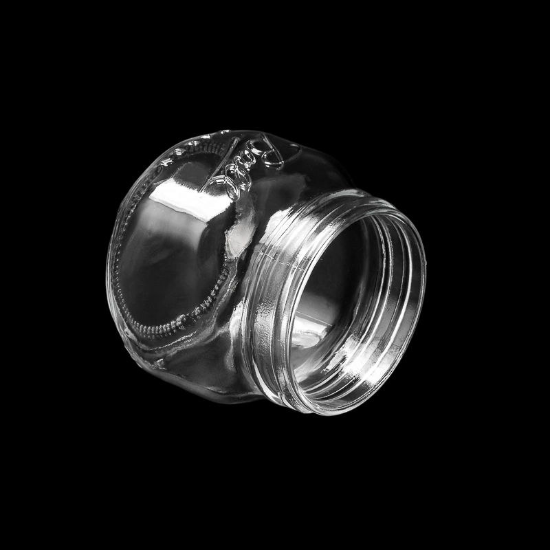 Wholesale 482ml Embossed Pattern Glass Jar Candle Vessel Custom Color Recyclable Durable