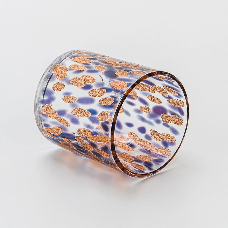 7oz Cylinder glass candle jars for home decoration
