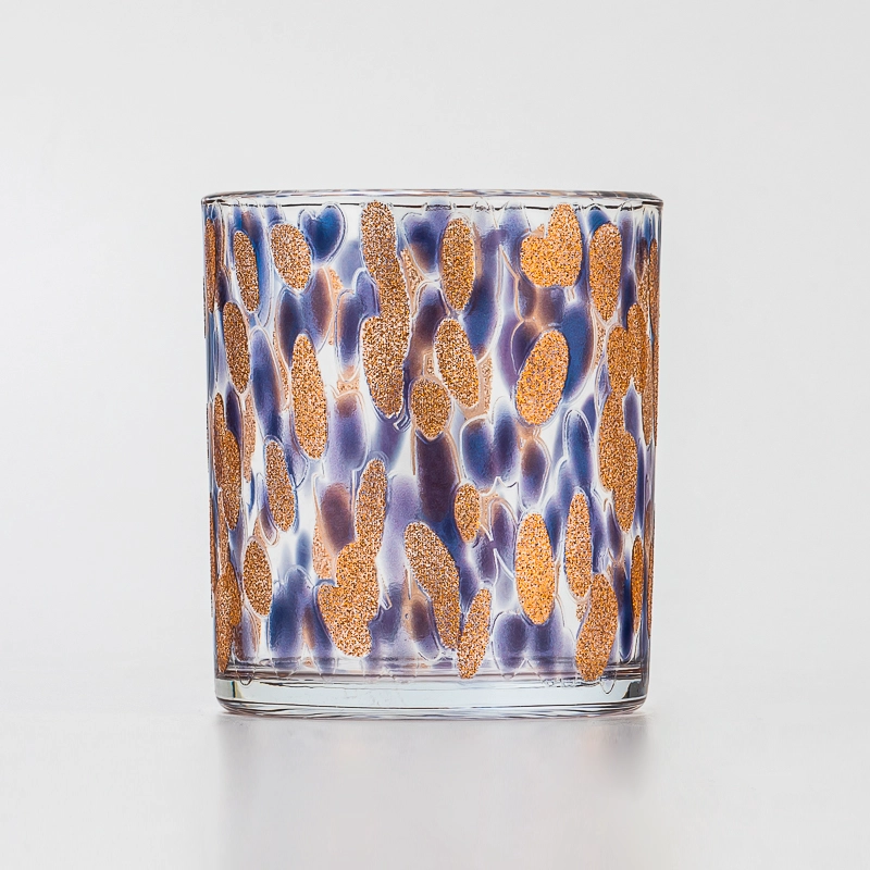 7oz Cylinder glass candle jars for home decoration