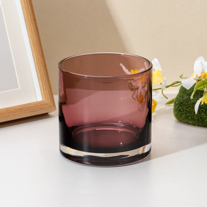  Großhandel kundenspezifische Kerzengläser aus Glas Kerzenhalter aus Glas für die Inneneinrichtung