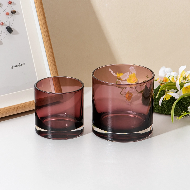  Großhandel kundenspezifische Kerzengläser aus Glas Kerzenhalter aus Glas für die Inneneinrichtung