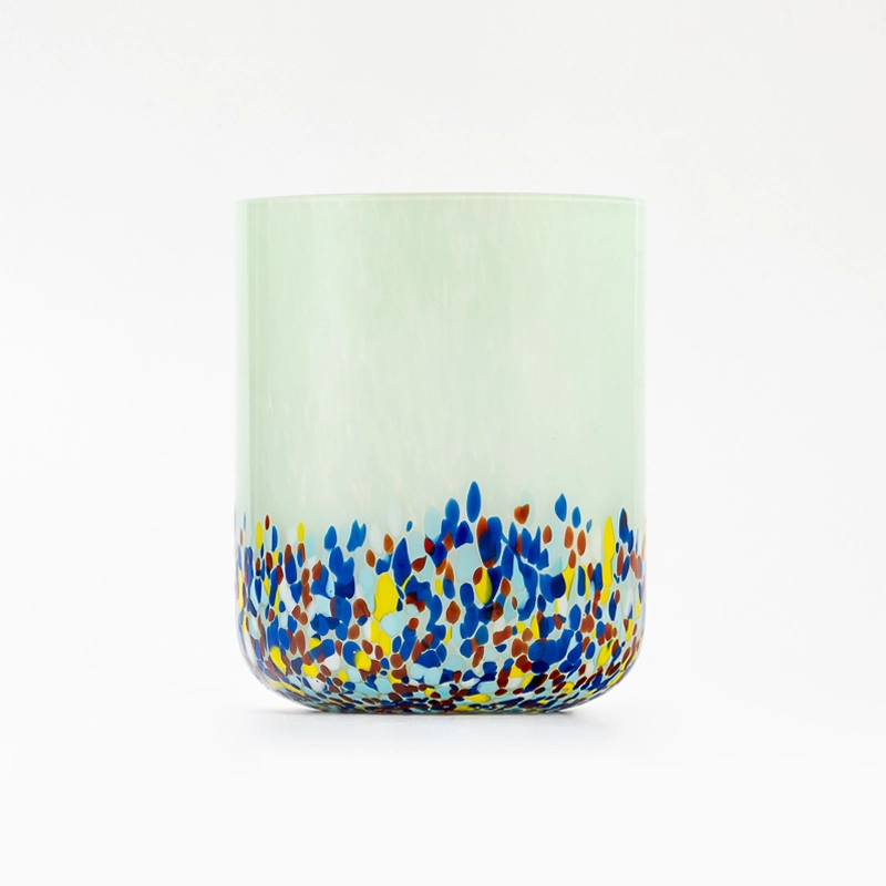 Κίνα Χονδρική 8 oz 10 oz 12 oz Colorful Glass Candle Βάζα Εγχειρίδιο Glass Candle Vessel κατασκευαστής