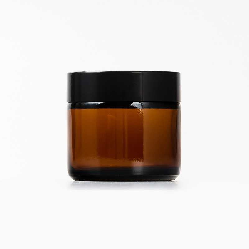 Maliit na Amber Glass Jar na may Screw Lid para sa mga Kandila at Cosmetic Storage
