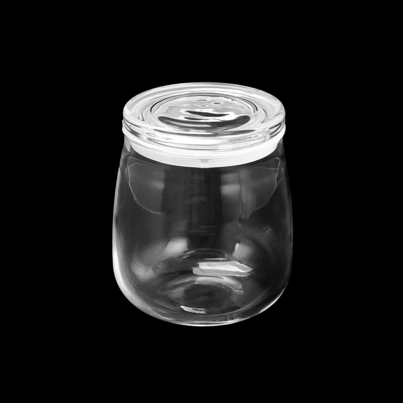  Leverancier nieuw ontwerp 400 ml 600 ml Mason Jar glazen container met deksel en siliconen voor kaars, voedsel
