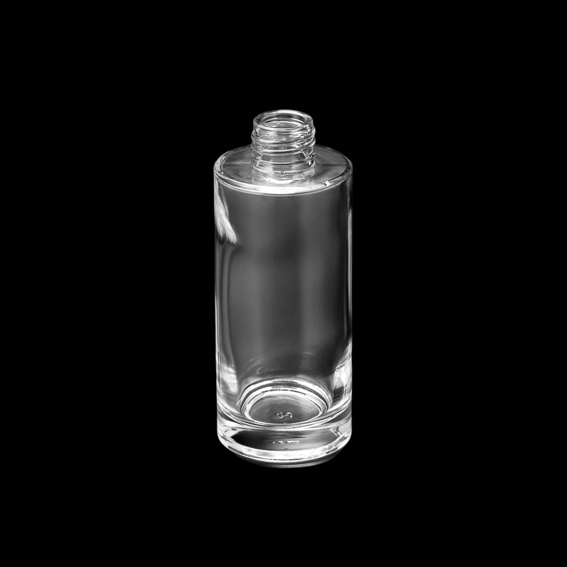 Short Narrow Neck Tapered Clear Glass Diffuser Bottle 144mm